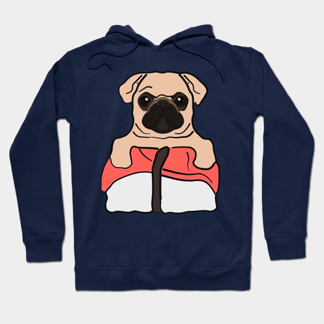 Funny Pug Sushi Hoodie by ardp13